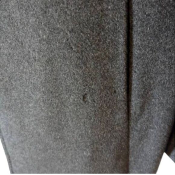 LARRY LEVINE Long Grey 100% Merino Wool Overcoat Size 10 - Picture 6 of 7